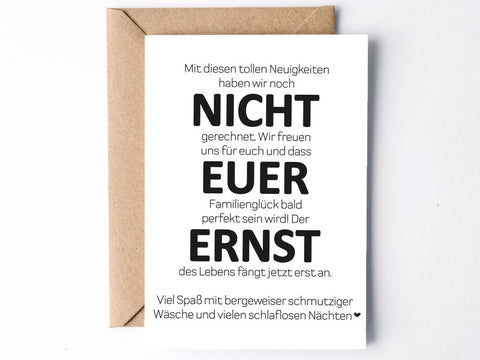 Grußkarte "Nicht euer Ernst"