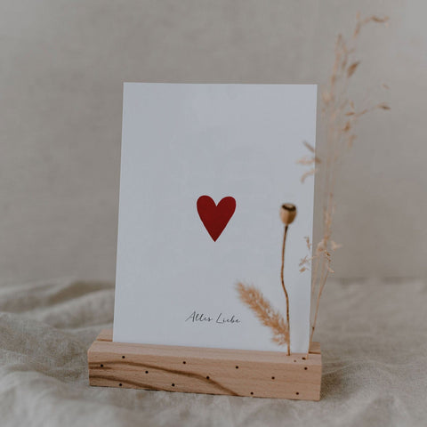 Postkarte Alles Liebe Herz - Eulenschnitt