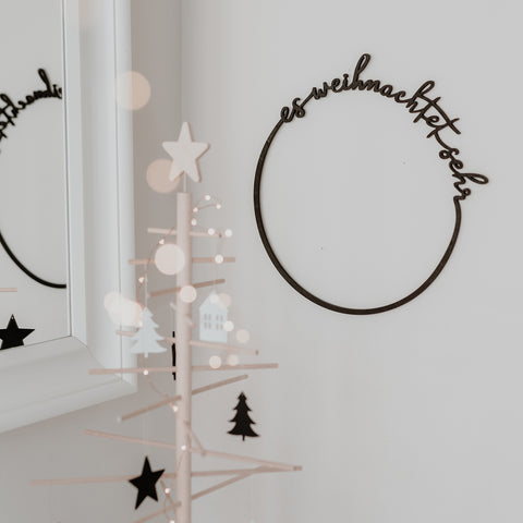 Holzkranz es weihnachtet sehr - Eulenschnitt