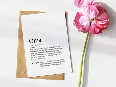 Postkarte Definition Oma