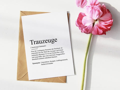 Postkarte Definition Trauzeuge