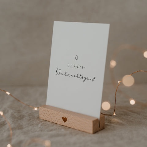 Postkarte ein kleiner Weihnachtsgruß - Eulenschnitt